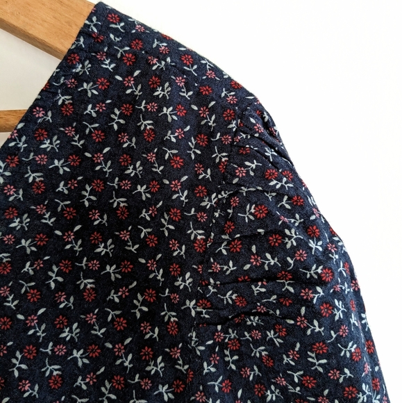 Sold! NWT Madewell Tie-Back Peplum Puff Sleeve Top - Picture 8 of 15